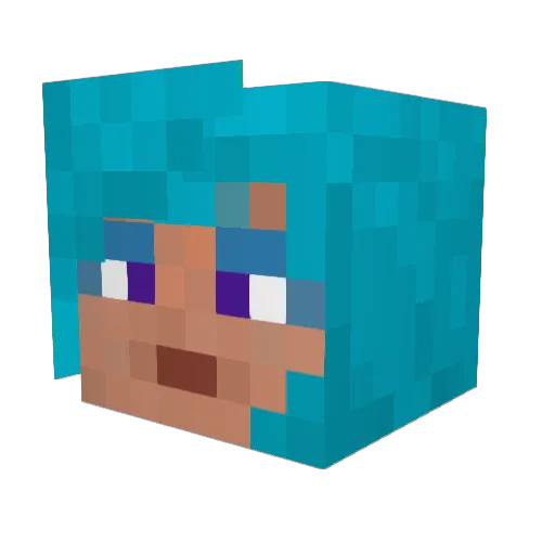 KosmX Minecraft avatar head, 3D render