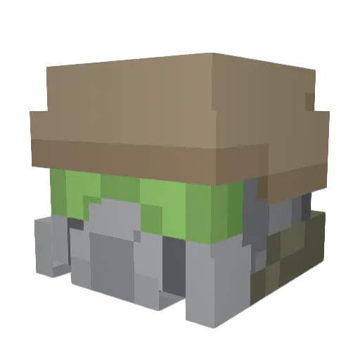 KosmicBAD Minecraft avatar head, 3D render