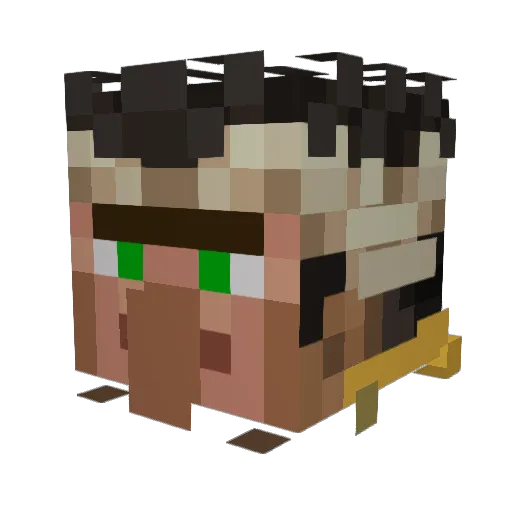 KosmicKoom Minecraft avatar head, 3D render
