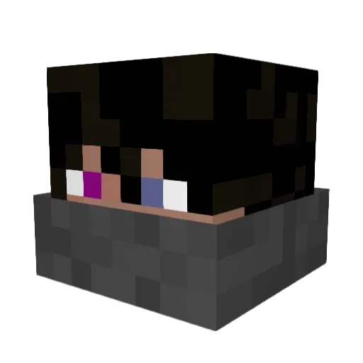 KosmikX Minecraft avatar head, 3D render