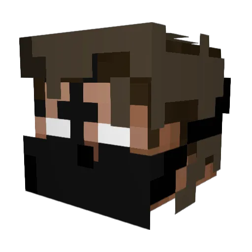 Kosmos1 Minecraft avatar head, 3D render