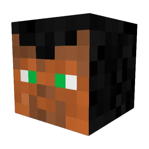 Kosseda Minecraft avatar head, 3D render