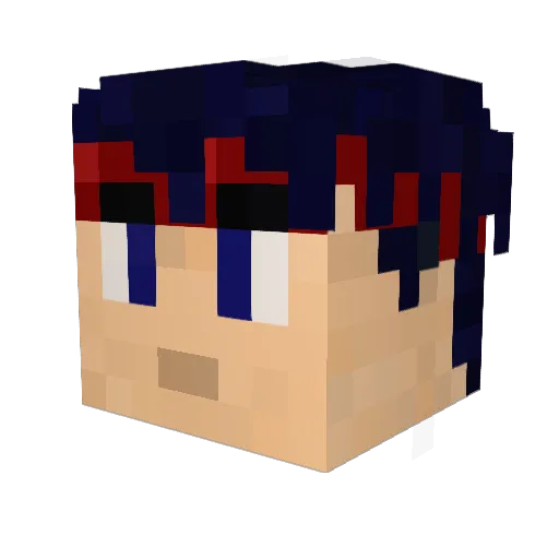 Kossseba Minecraft avatar head, 3D render