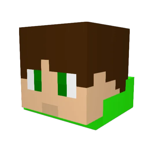 Kostas27 Minecraft avatar head, 3D render