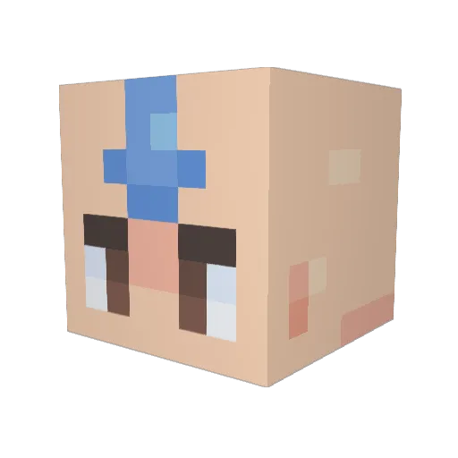 Kostaspk Minecraft avatar head, 3D render