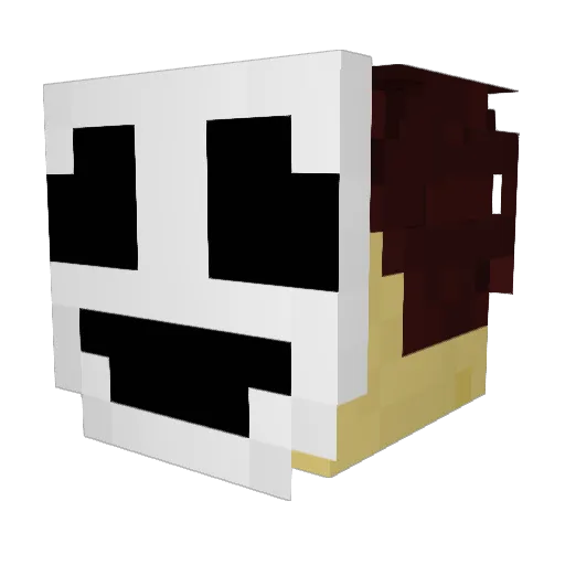 Kostianoid Minecraft avatar head, 3D render