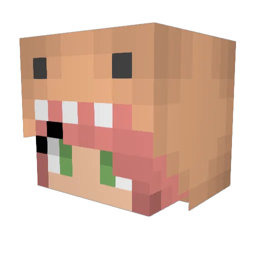 KostoChennal Minecraft avatar head, 3D render
