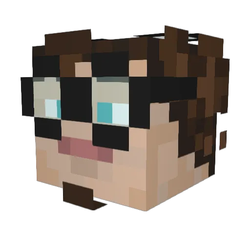 Kostone42 Minecraft avatar head, 3D render