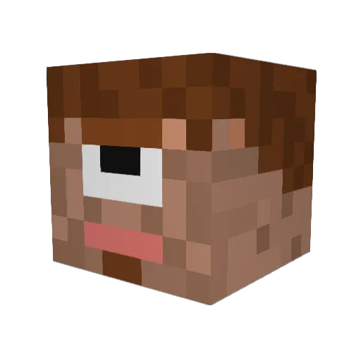 Kostoto Minecraft avatar head, 3D render