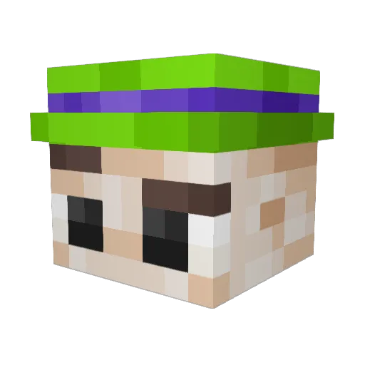 KostruaGum Minecraft avatar head, 3D render