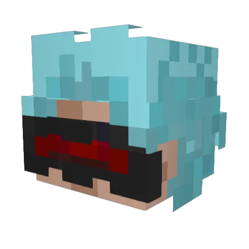 Kostya_FO Minecraft avatar head, 3D render