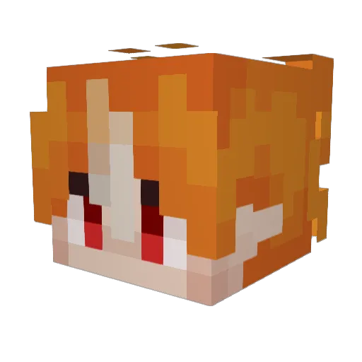 Kosvius Minecraft avatar head, 3D render