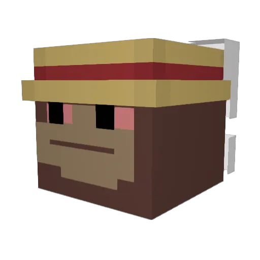 KoszosPatkany Minecraft avatar head, 3D render