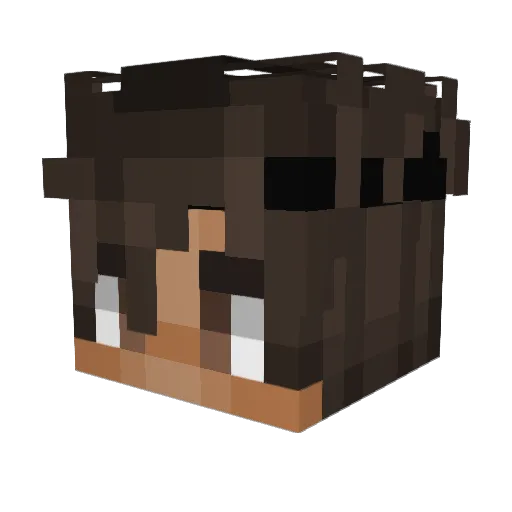 Koszykarzyk Minecraft avatar head, 3D render