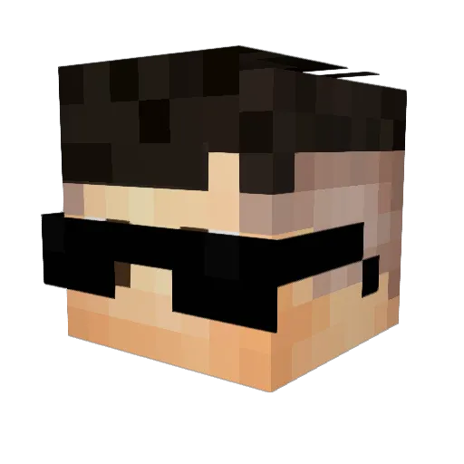 Kot_B_TanKe Minecraft avatar head, 3D render