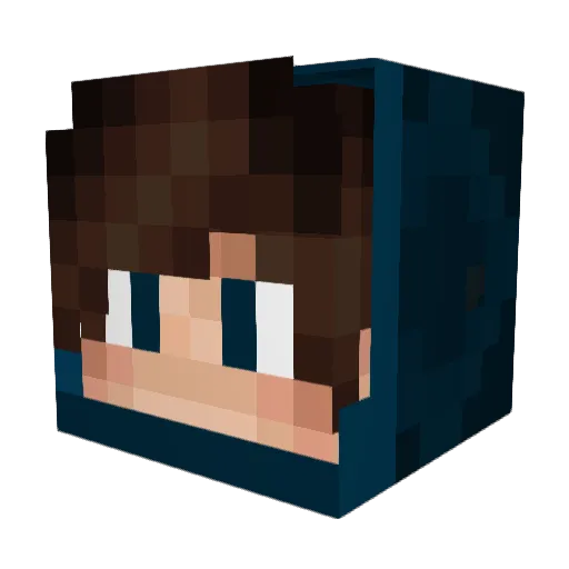 Kot_Murchik Minecraft avatar head, 3D render