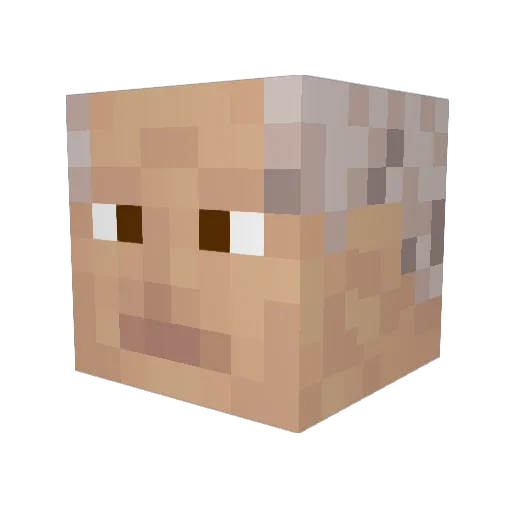 Kot_felix Minecraft avatar head, 3D render