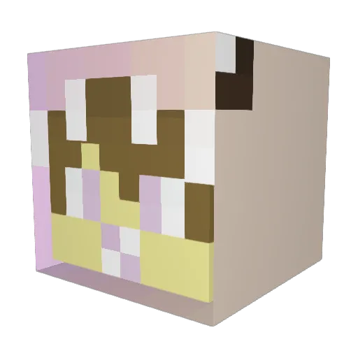 Kota0 Minecraft avatar head, 3D render