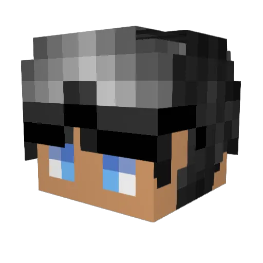 KotaAK47 Minecraft avatar head, 3D render