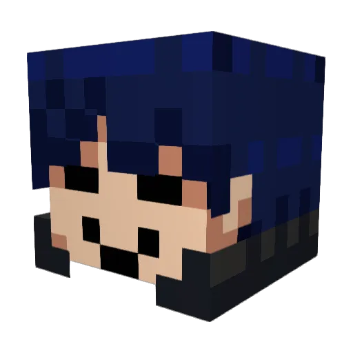 KotaTheBota Minecraft avatar head, 3D render