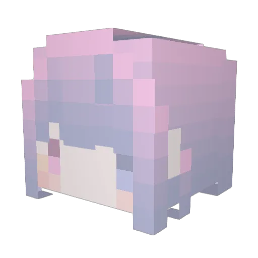 Kotaitai Minecraft avatar head, 3D render