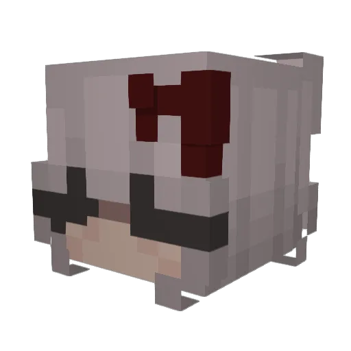 Kotania Minecraft avatar head, 3D render