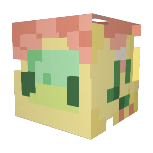 Kotaro_ouo Minecraft avatar head, 3D render