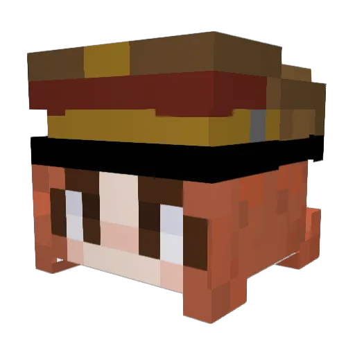 KoteMarypiumpium Minecraft avatar head, 3D render