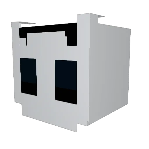 Kotek Minecraft avatar head, 3D render