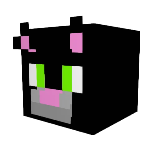 Kotel123 Minecraft avatar head, 3D render