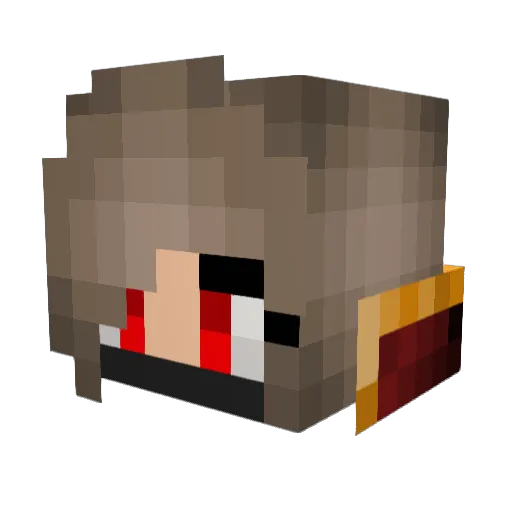 Kotember Minecraft avatar head, 3D render