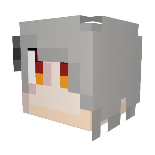 Kotera Minecraft avatar head, 3D render