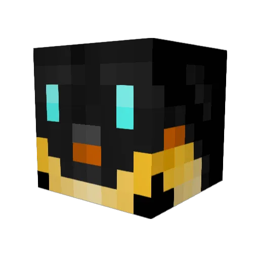 Kotineos Minecraft avatar head, 3D render