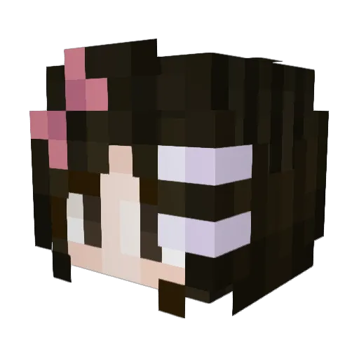 Kotiya_ Minecraft avatar head, 3D render