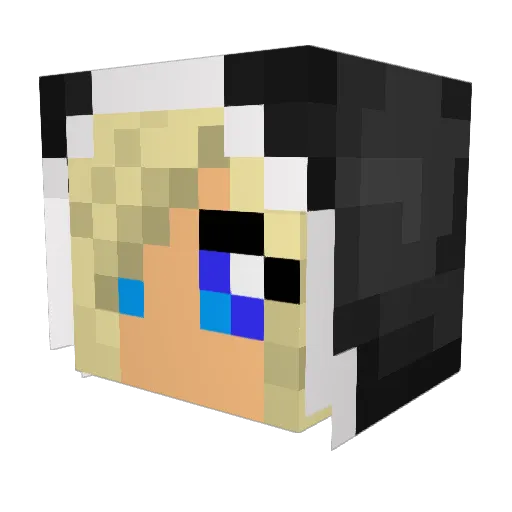 Kotkaa Minecraft avatar head, 3D render