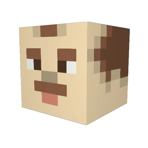 Kotleba22 Minecraft avatar head, 3D render