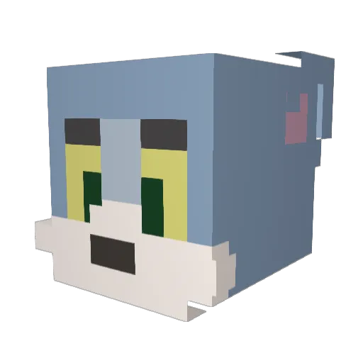 KotoVupsen_ Minecraft avatar head, 3D render