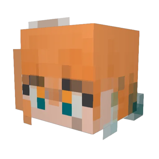 Koto_kotoru Minecraft avatar head, 3D render