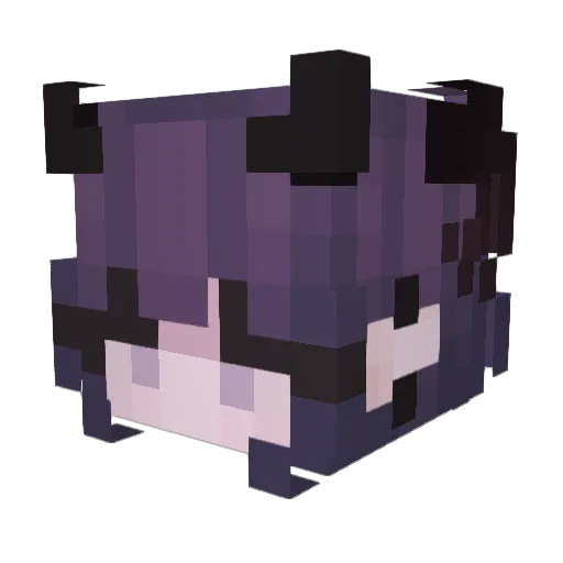 Kotofarka Minecraft avatar head, 3D render