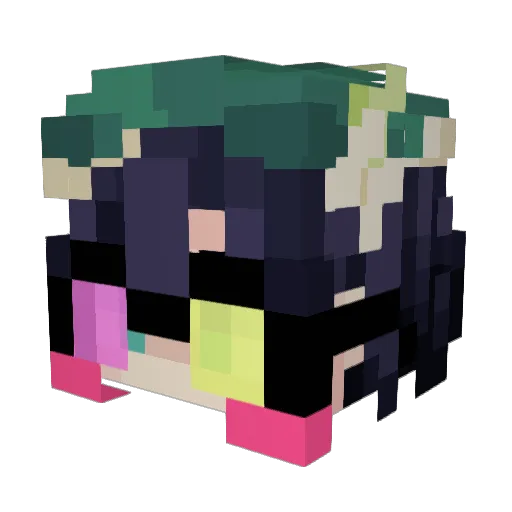 Kotofrenick Minecraft avatar head, 3D render