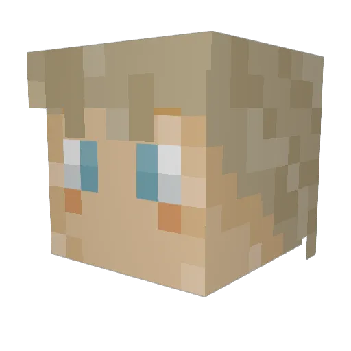 Kotolb Minecraft avatar head, 3D render