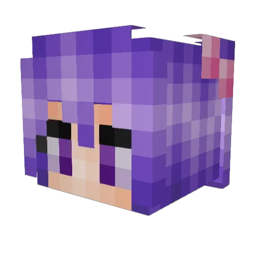 Kotomisi Minecraft avatar head, 3D render
