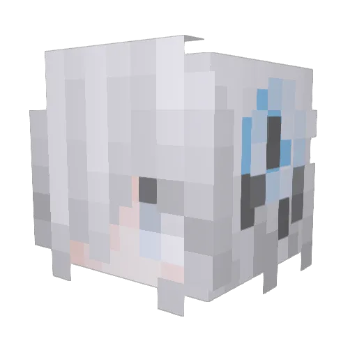 KotonohaAoi_ Minecraft avatar head, 3D render