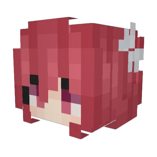 KotoriItsuka Minecraft avatar head, 3D render
