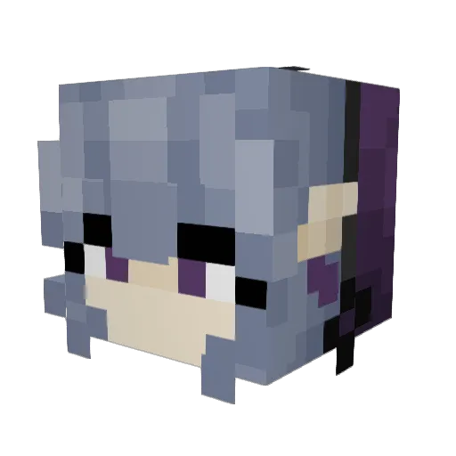 Kotqva Minecraft avatar head, 3D render