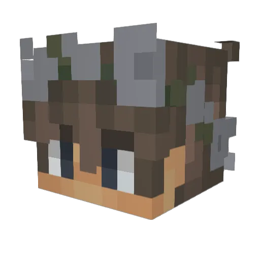 Kotrem Minecraft avatar head, 3D render