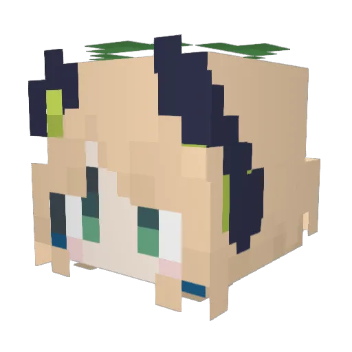 Kotryomi Minecraft avatar head, 3D render