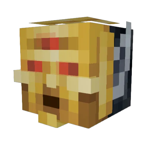 Kotshur Minecraft avatar head, 3D render
