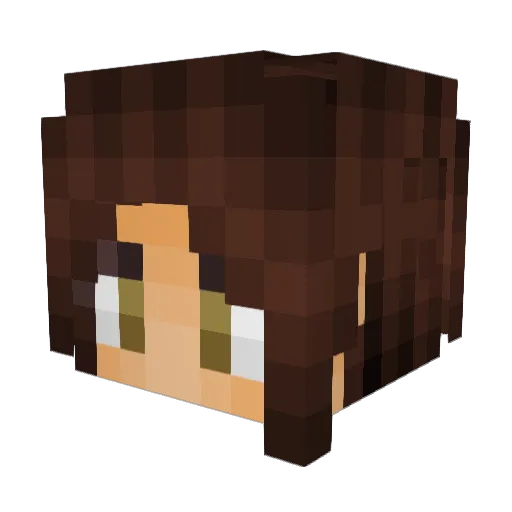 KotsuX Minecraft avatar head, 3D render