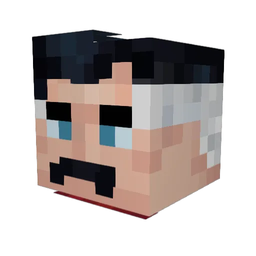 Kotuson Minecraft avatar head, 3D render